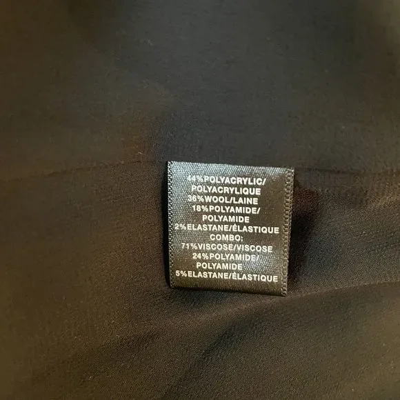 Lafayette 148 New York Black Textured Tweed Snap Up Blazer Jacket 10 Classic - Picture 8 of 10